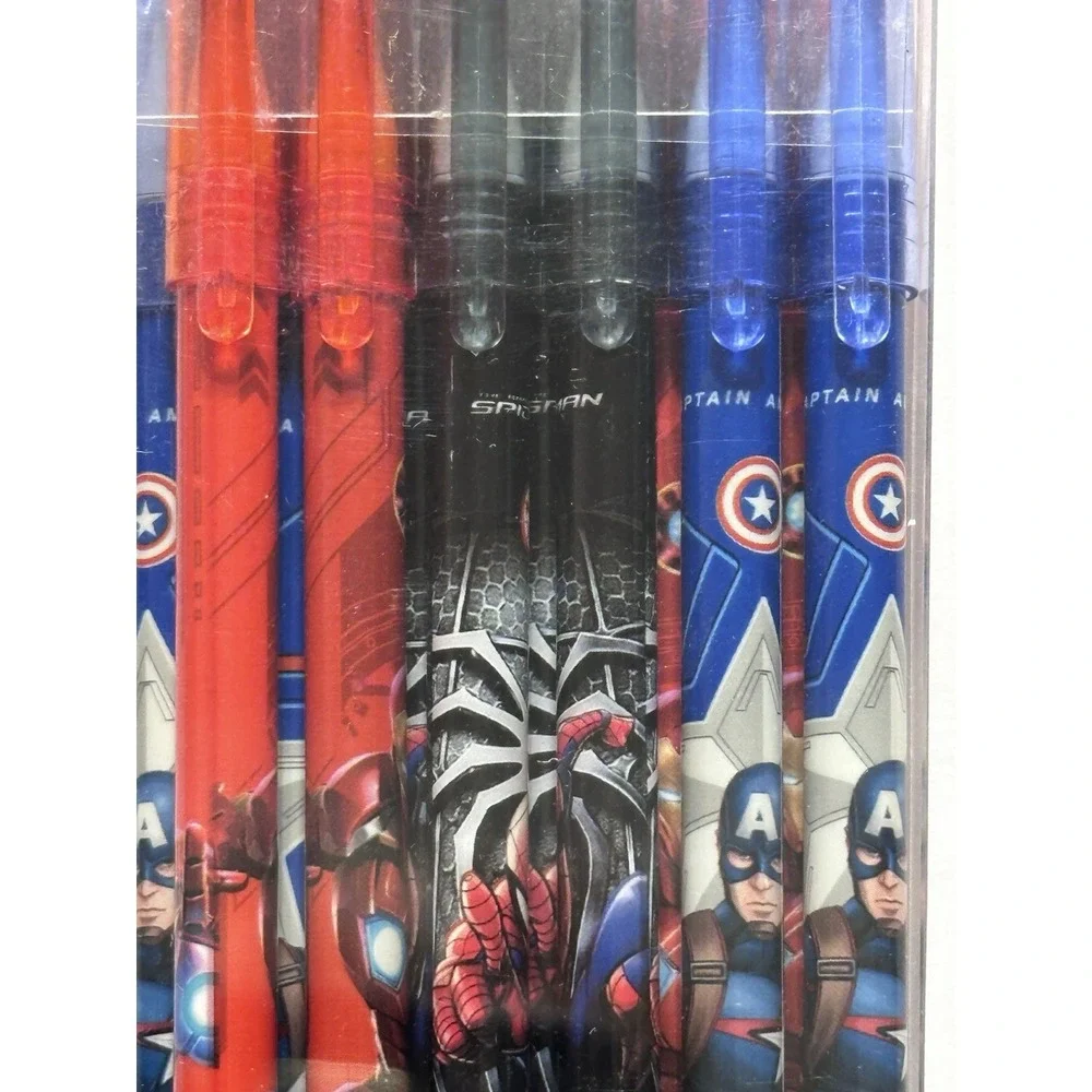 Avengers: Erasable Gel Pen set Infinity War 12 pieces of .38mm fine tip blue ink